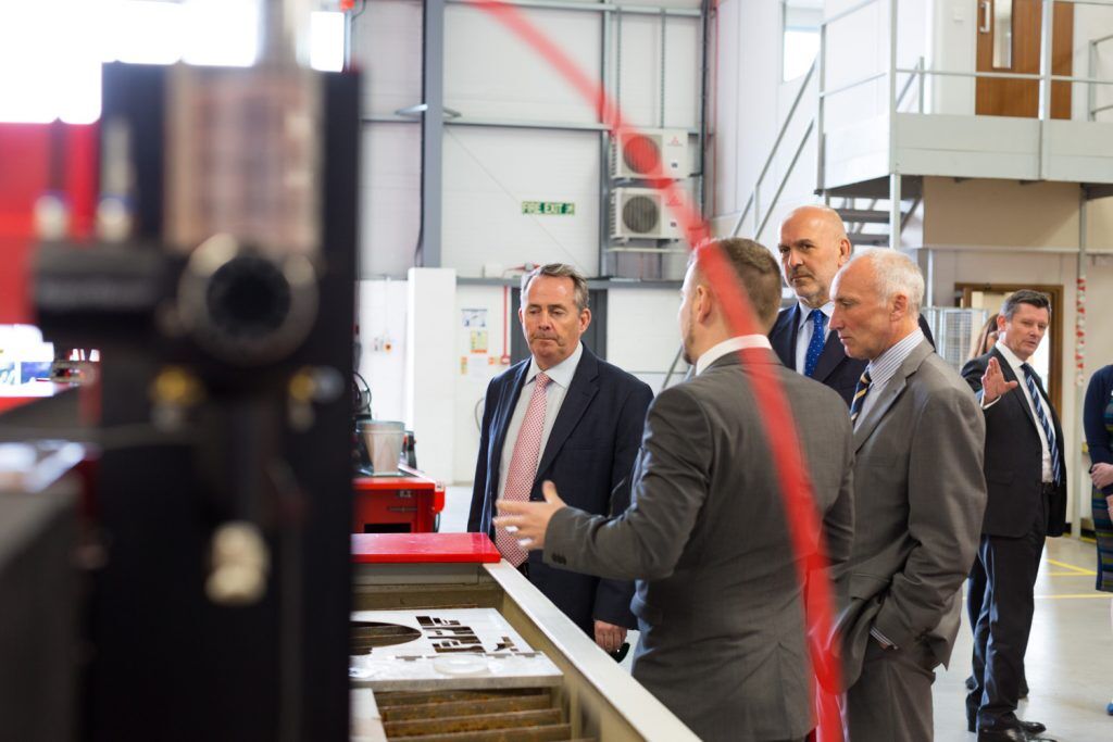 Dr Liam Fox Opens Swift-Cut Factory